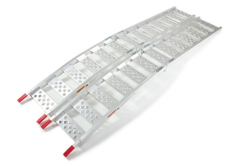 Folding aluminium loading ramp - aluminium,