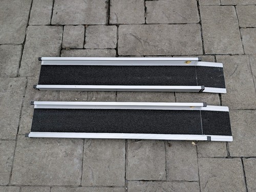 Pair 6ft aluminium telescopic - aluminium,