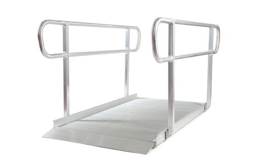Wheelchair ramp with - ramp, handrails